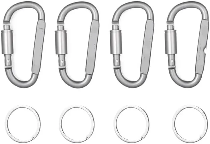 4Pcs Carabiner Set Key Chain Aluminum Alloy Outdoor Camping Survival Carabiner