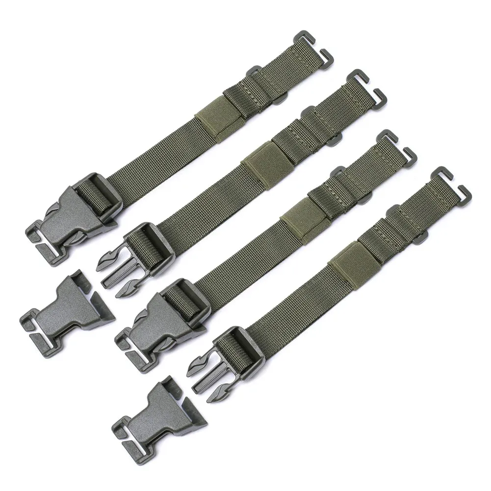 4pcs Molle Straps with Quick Release Buckle - Adjustable Nylon Lashing Straps