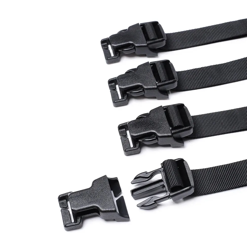 4pcs Molle Straps with Quick Release Buckle - Adjustable Nylon Lashing Straps