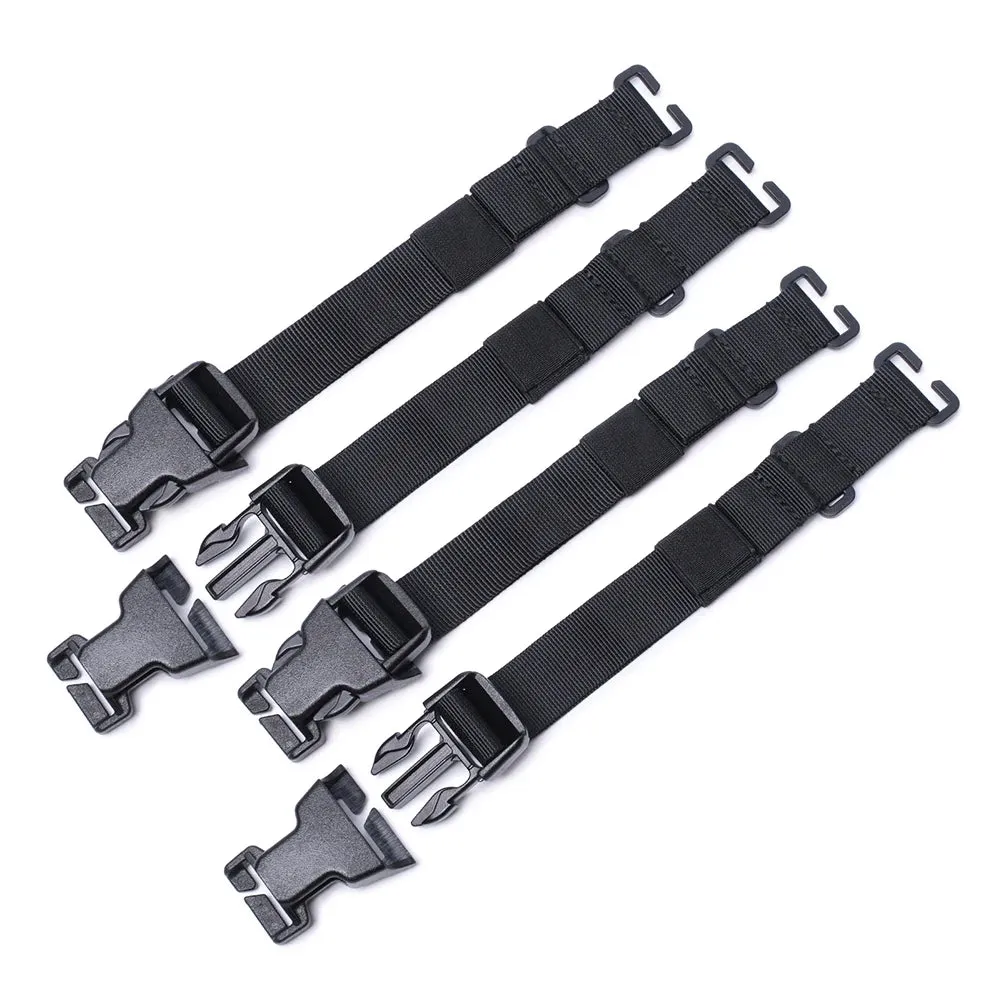 4pcs Molle Straps with Quick Release Buckle - Adjustable Nylon Lashing Straps