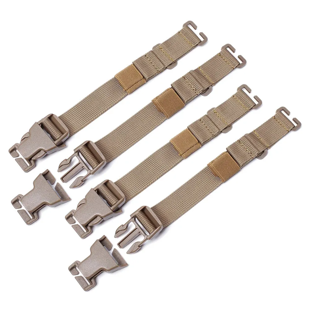 4pcs Molle Straps with Quick Release Buckle - Adjustable Nylon Lashing Straps
