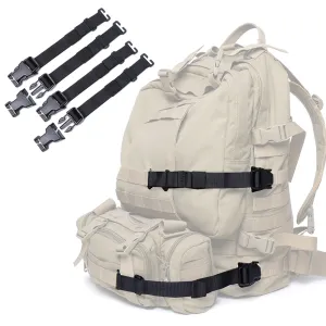 4pcs Molle Straps with Quick Release Buckle - Adjustable Nylon Lashing Straps