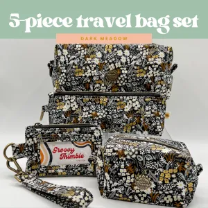 5-Piece Travel Bag Set in Dark Meadow
