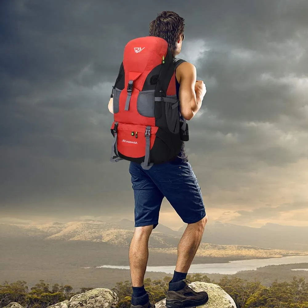 50L Hiking Backpack, Waterproof Lightweight Daypack for Outdoor Camping Travel