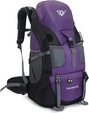 50L Hiking Backpack, Waterproof Lightweight Daypack for Outdoor Camping Travel