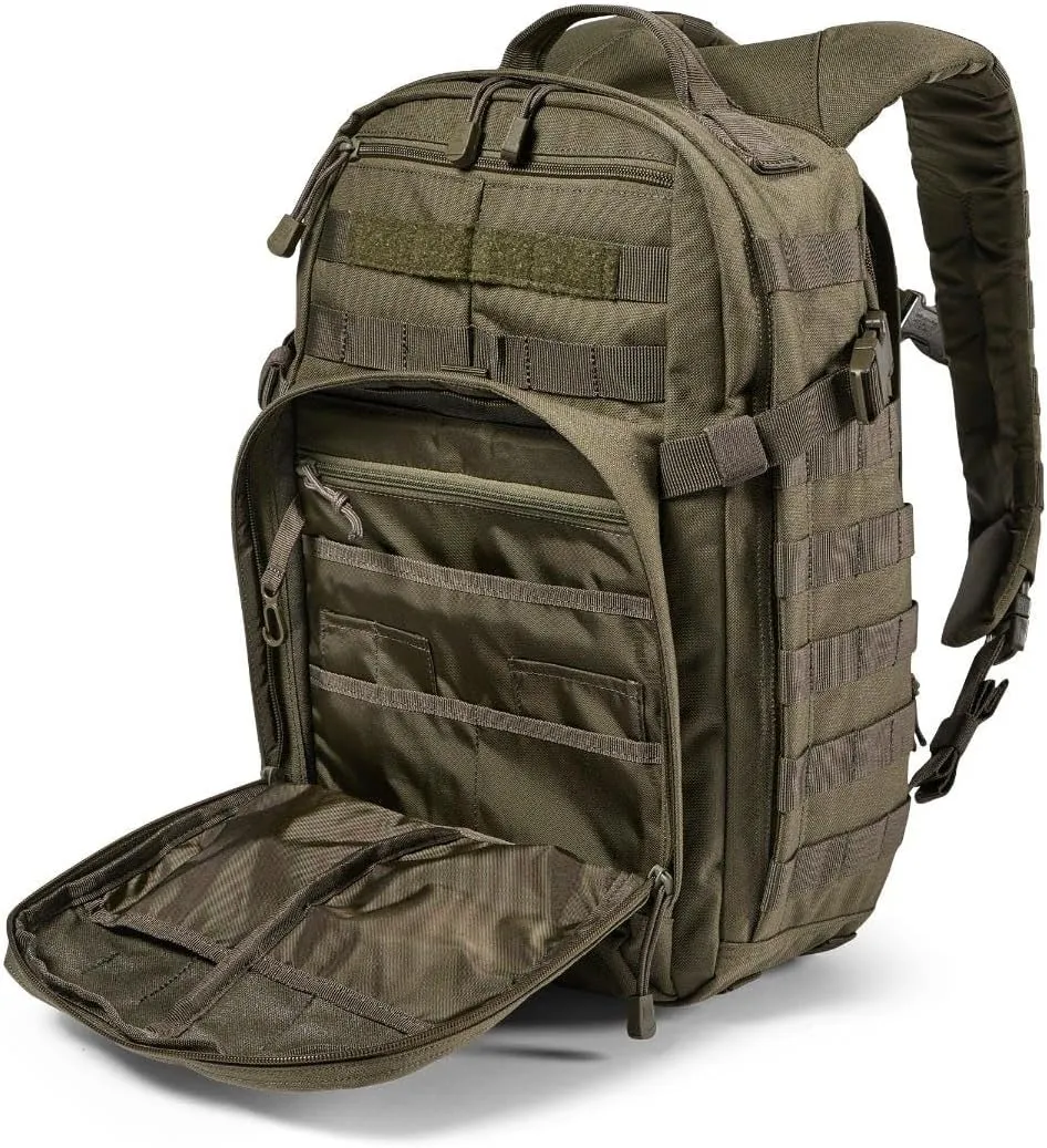 5.11 Tactical Backpack, RUSH 12 2.0 Military Survival Molle Backpack with Laptop Compartment, 24L, Style 56561ABR/56562ABR