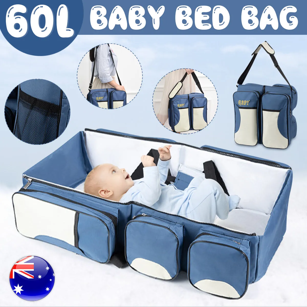 60L 2-IN-1 Multifunctional Large CapacityTravel Backpack