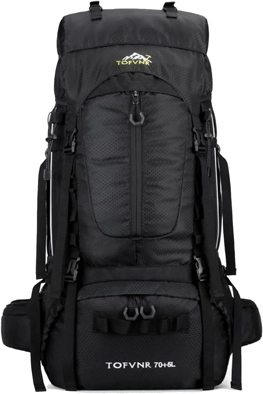 75L Hiking Backpack, Water Resistant Lightweight Outdoor Sport Daypack Travel Bag for Camping Climbing Touring