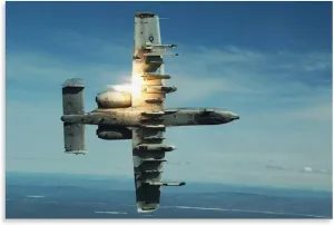 90's Classic Aircraft Warfare Military Warthog Aircraft A-10 Thunderbolt Print Canvas Poster Wall Art Party Birthday Gifts Indoor Decorations Suitable For Family Dormitory Office Bathroom DecorUnframe