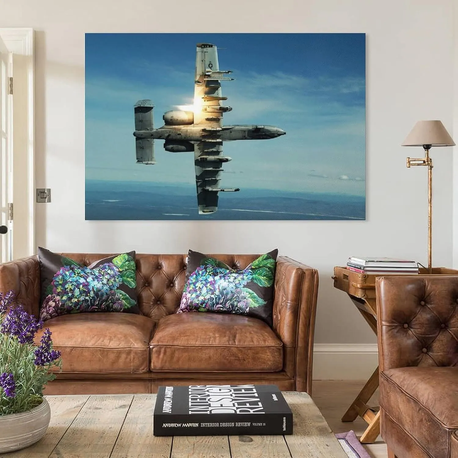 90's Classic Aircraft Warfare Military Warthog Aircraft A-10 Thunderbolt Print Canvas Poster Wall Art Party Birthday Gifts Indoor Decorations Suitable For Family Dormitory Office Bathroom DecorUnframe