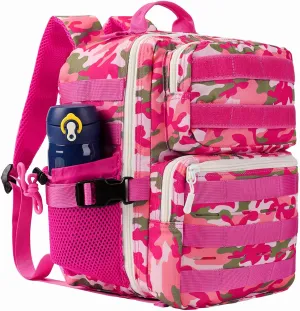 9L Mini Tactical Backpack for Men Women,Small Military Tactical Backpack for Sport,Gym,Hiking,Travel,Camping（Pink Camo