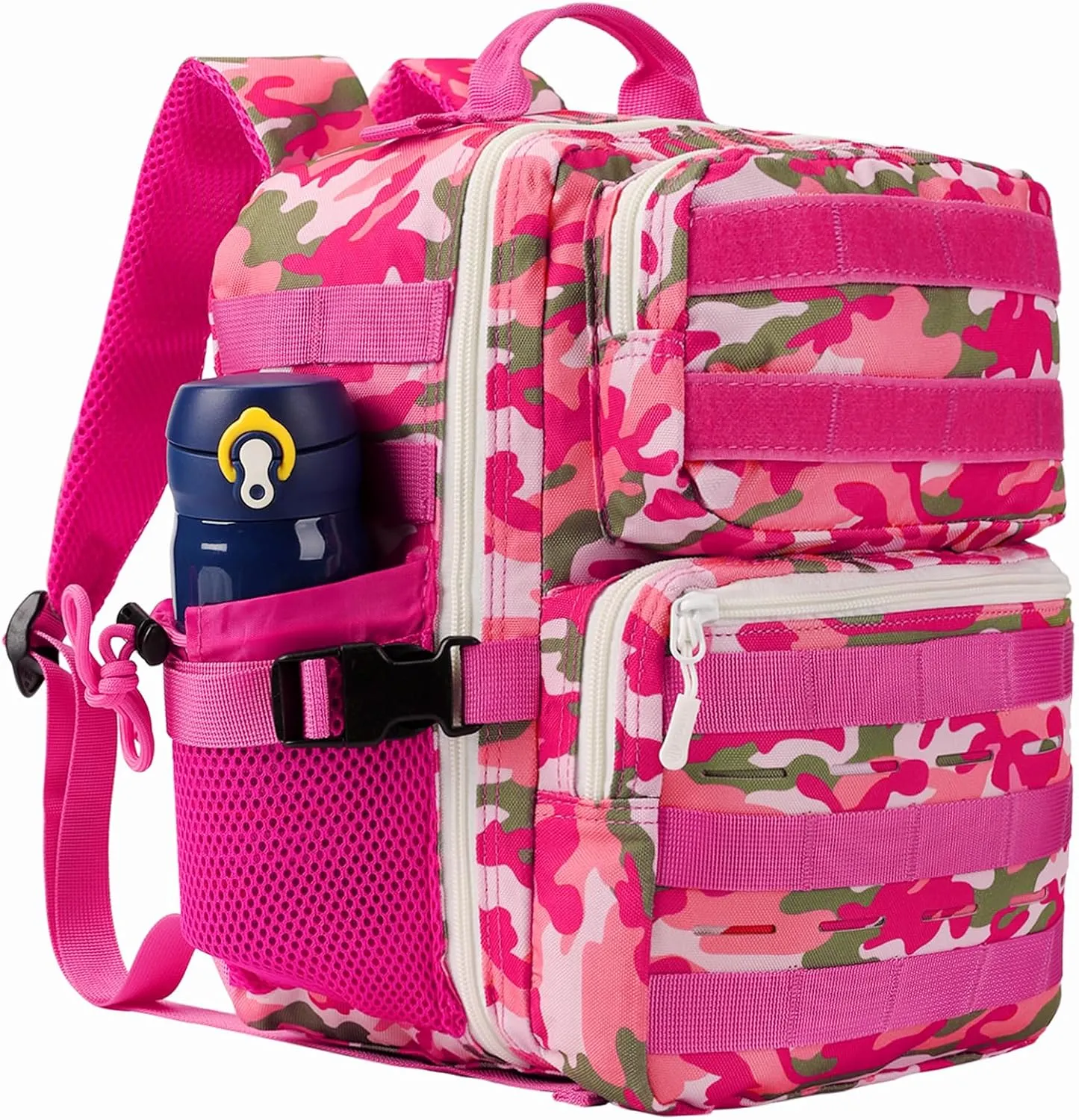 9L Mini Tactical Backpack for Men Women,Small Military Tactical Backpack for Sport,Gym,Hiking,Travel,Camping（Pink Camo