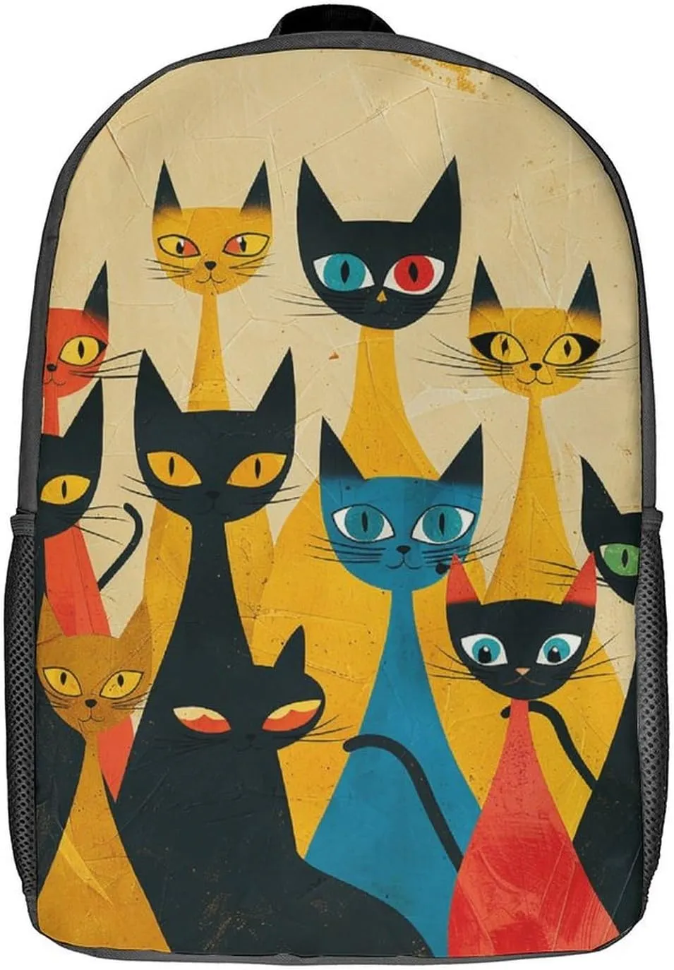 A Group of Cats Backpack, Laptop Backpack for Men, 17 Inch Travel Hiking Daypack, Casual Backpack
