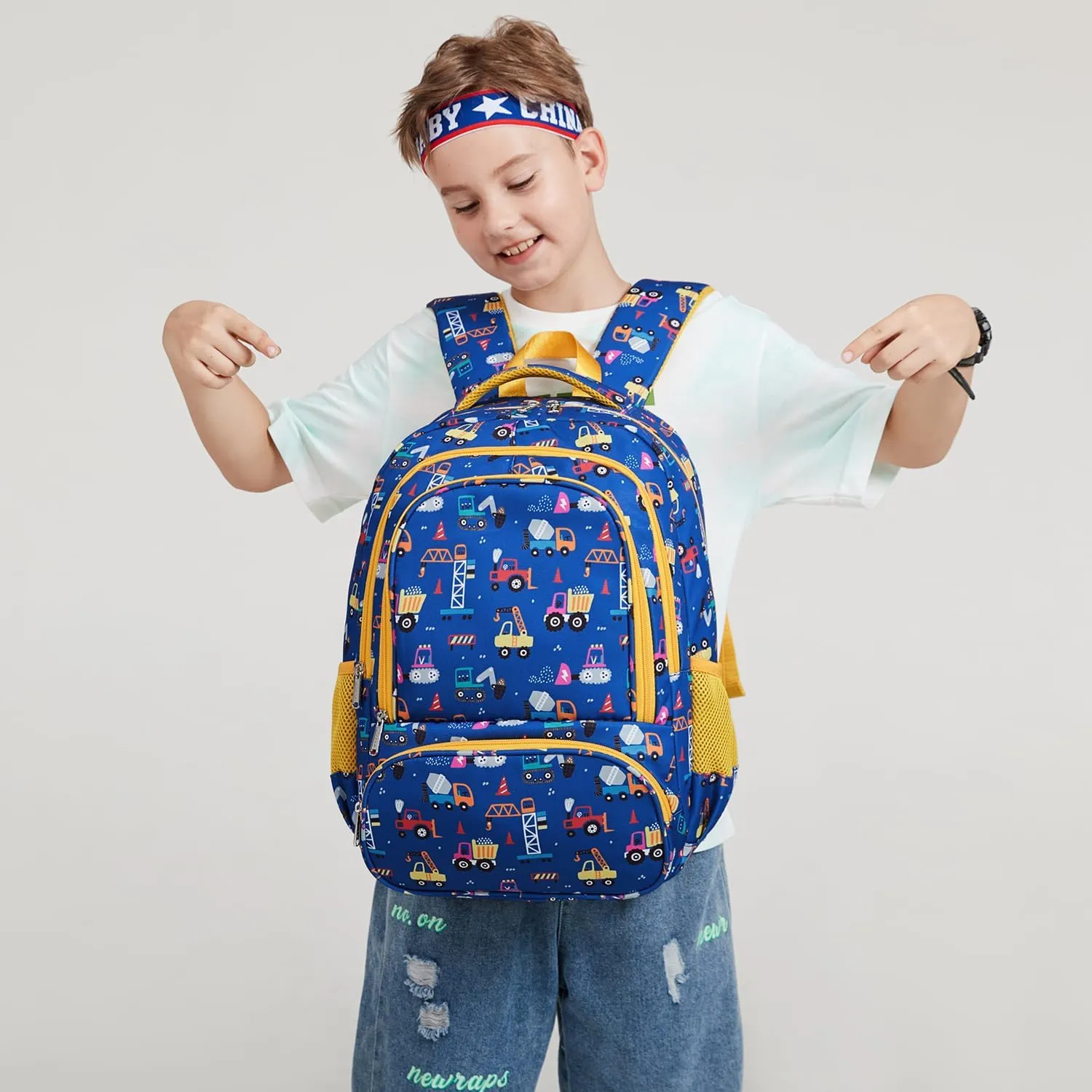 abshoo Lightweight Car Kids Backpack For School Boys Elementary Kindergarten Bookbag School Bags (Car)