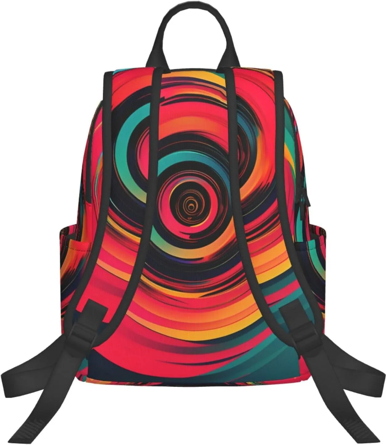 Abstract Circle Swirls print Lightweight Laptop Backpack Travel Daypack Bookbag for Women Men for Travel Work