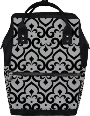 Abstract Pattern Arabian Style Seamless Background Diaper Bag Backpack, waterproof backpack Baby Nappy Changing Bags Laptop Backpack for Travel, Large Capacity, Durable and Stylish for Woman and Men.