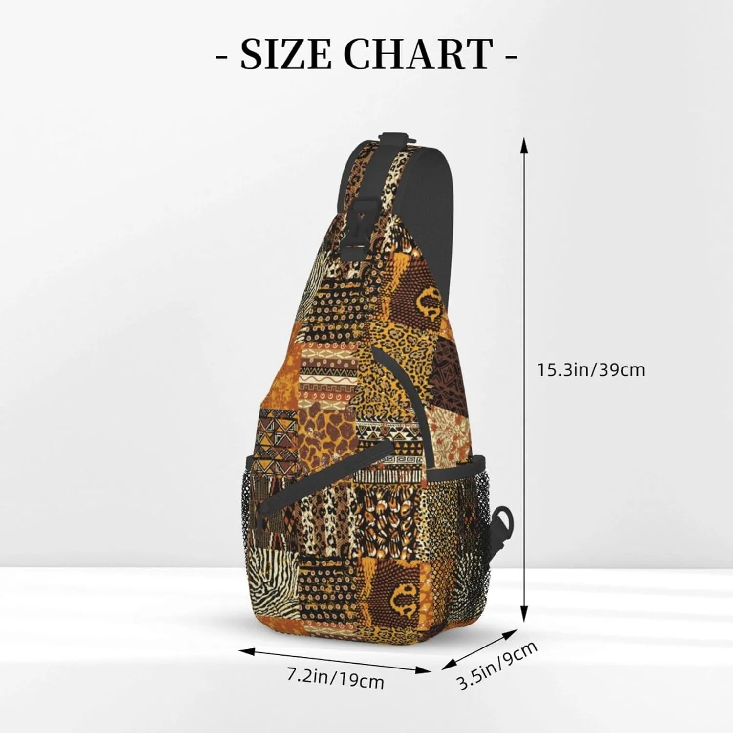 African Art Shoulder Bag African Sling Backpack Daypack Casual Backpack African Ethnic Hiking Bag Backpack Bag