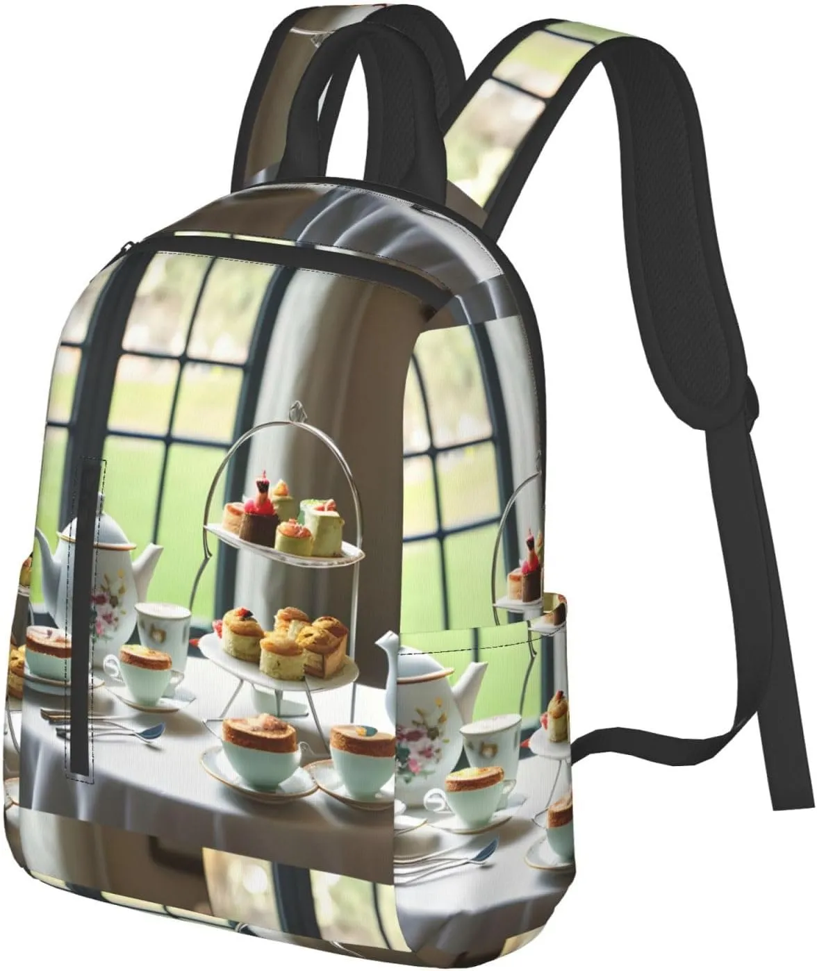 Afternoon Tea print Lightweight Laptop Backpack Travel Daypack Bookbag for Women Men for Travel Work