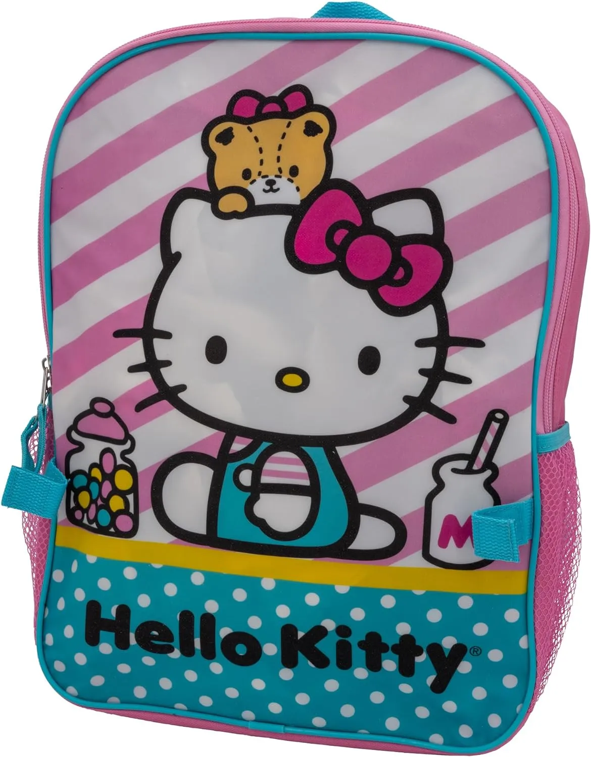 AI ACCESSORY INNOVATIONS Hello Kitty 2 Piece Backpack Set, Girls Kawaii 16" School Bag, Pink
