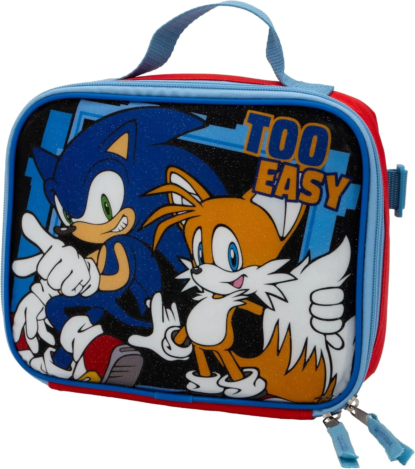 AI ACCESSORY INNOVATIONS Sonic The Hedgehog 2 Piece Backpack Set, Boys & Girls 16" School Bag, Red