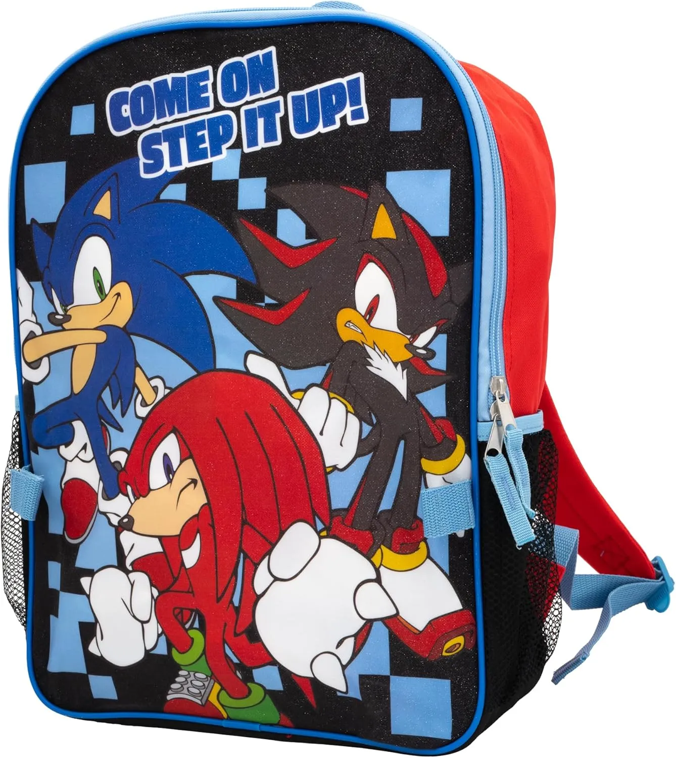 AI ACCESSORY INNOVATIONS Sonic The Hedgehog 2 Piece Backpack Set, Boys & Girls 16" School Bag, Red