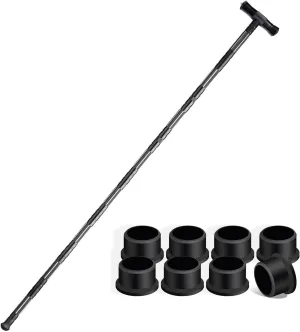 aiGear CNC Machined Hiking Stick and Anti Skid Rubber Tip 8 Pack