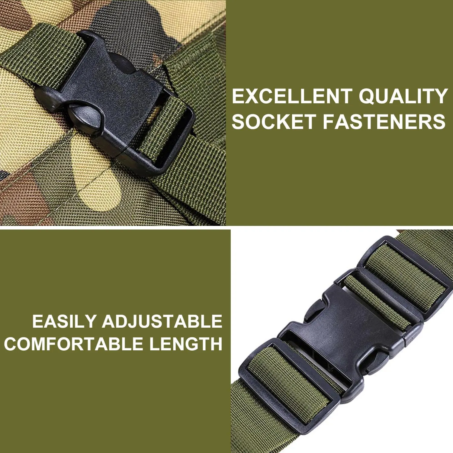 aiGear Tactical Backpack for Men, 55L Military Backpack, 3-Day Bug Out Bag for Camping Hiking Hunting with Molle System Army Daypack (55L Camo)