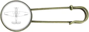 Aircraft Line Structure Art Deco Fashion Retro Metal Brooch Pin Clip Jewelry