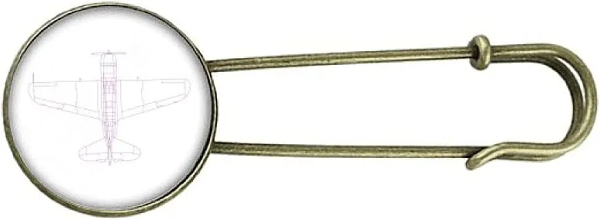 Aircraft Structure Equipment Retro Metal Brooch Pin Clip Jewelry