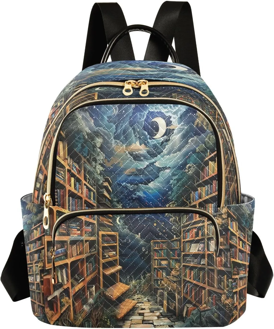 ALAZA Bookshelf Magic Women Backpack Purse Ladies Fashion Shoulder Bag Daypack Travel Bag 7.5L