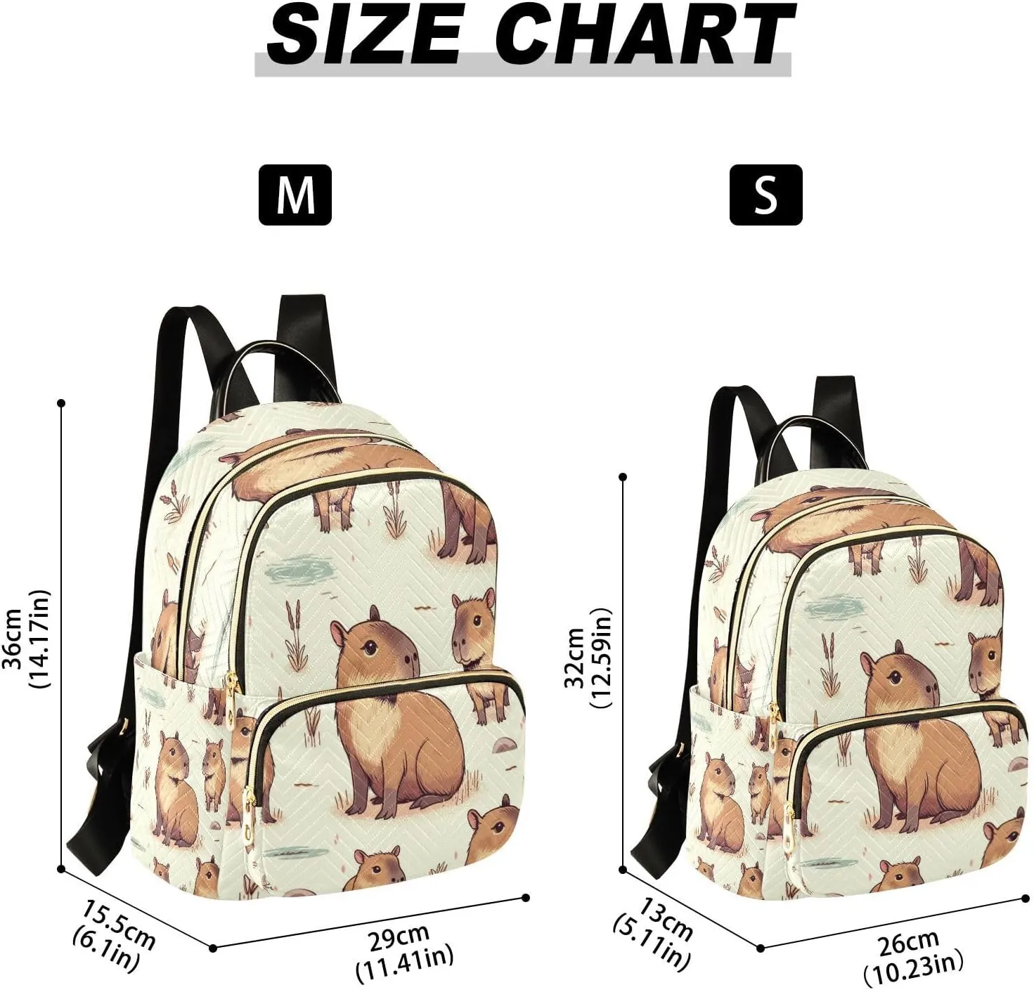 ALAZA Capybara Mini Backpack Purse for Women Travel Bag Lightweight Shoulder Bag Fashion Daypack18