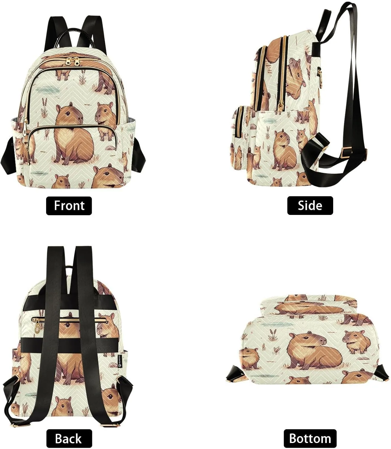 ALAZA Capybara Mini Backpack Purse for Women Travel Bag Lightweight Shoulder Bag Fashion Daypack18