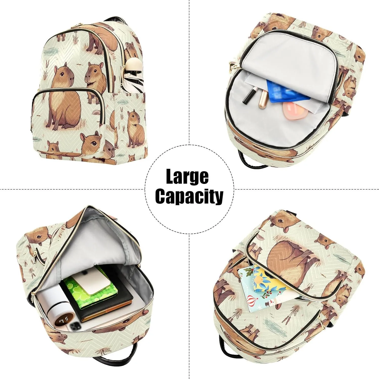 ALAZA Capybara Mini Backpack Purse for Women Travel Bag Lightweight Shoulder Bag Fashion Daypack18