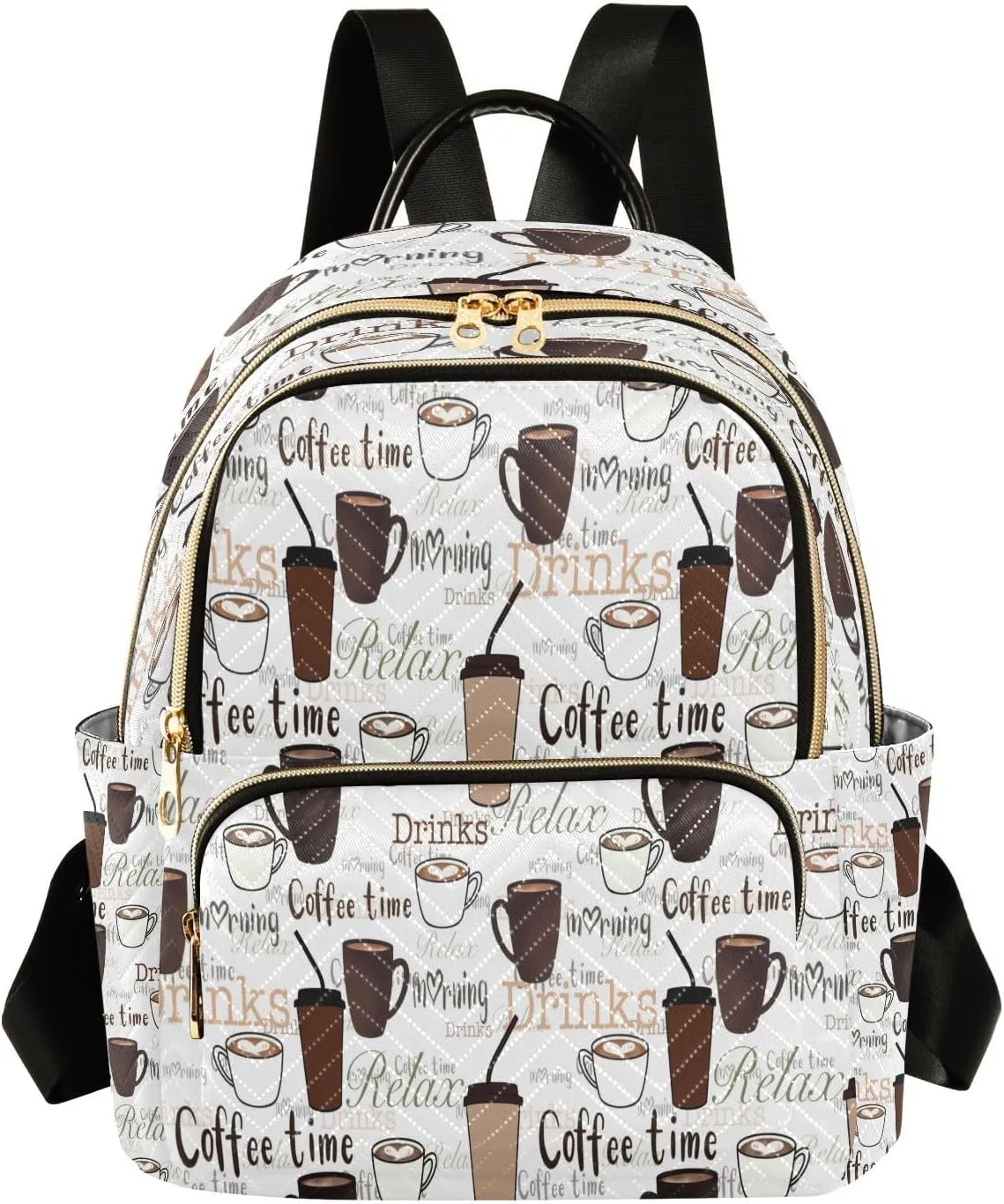 ALAZA Coffee Cup Women Backpack Purse Ladies Fashion Shoulder Bag Daypack Travel Bag 10L