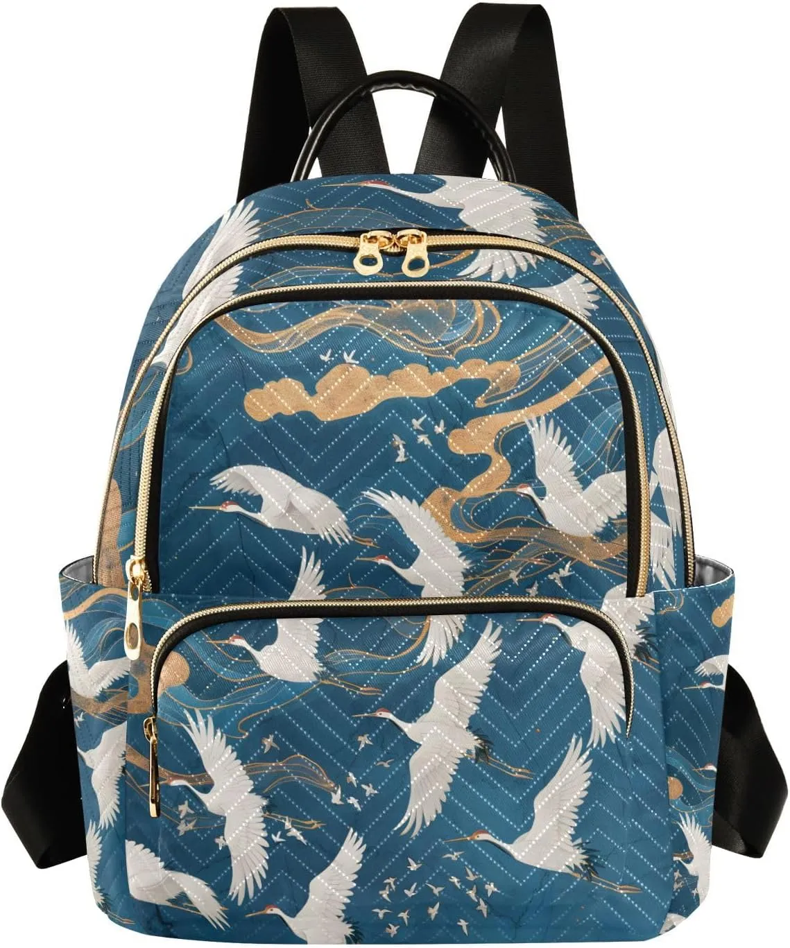 ALAZA Crane Small Backpack Purse for Women Travel Bag Lightweight Shoulder Bag Fashion Daypack