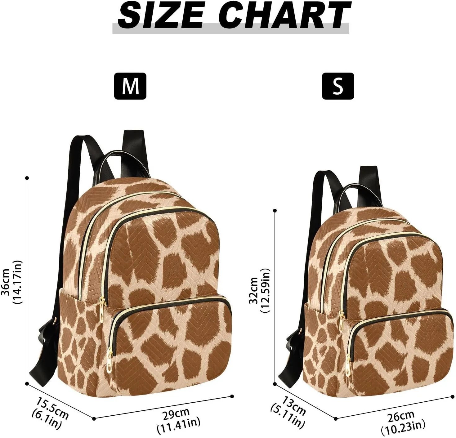 ALAZA Giraffe Animal Spots Women Backpack Purse Ladies Fashion Shoulder Bag Daypack Travel Bag 10L