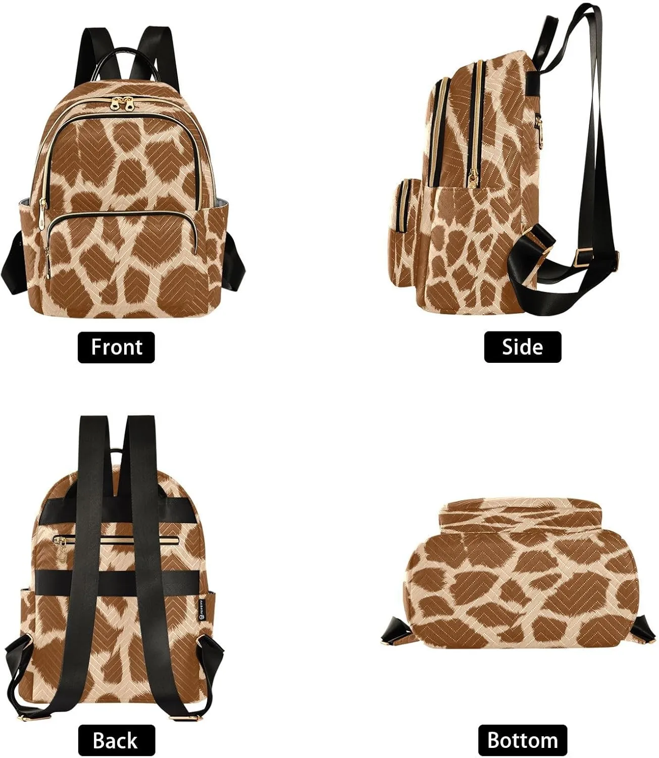ALAZA Giraffe Animal Spots Women Backpack Purse Ladies Fashion Shoulder Bag Daypack Travel Bag 10L