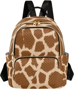 ALAZA Giraffe Animal Spots Women Backpack Purse Ladies Fashion Shoulder Bag Daypack Travel Bag 10L