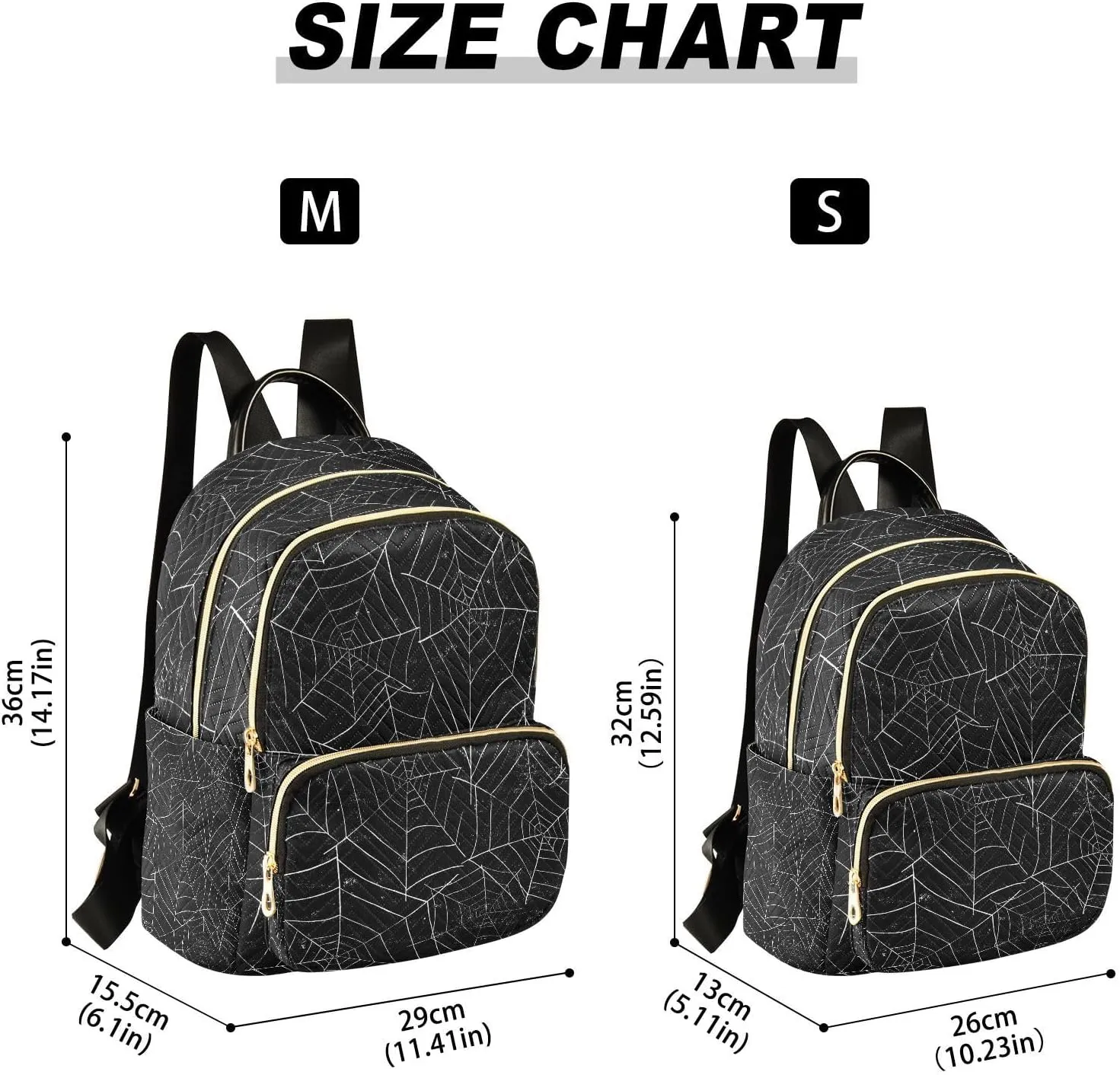 ALAZA Halloween Spiderweb Black Women Backpack Purse Ladies Fashion Shoulder Bag Daypack Travel Bag 10L