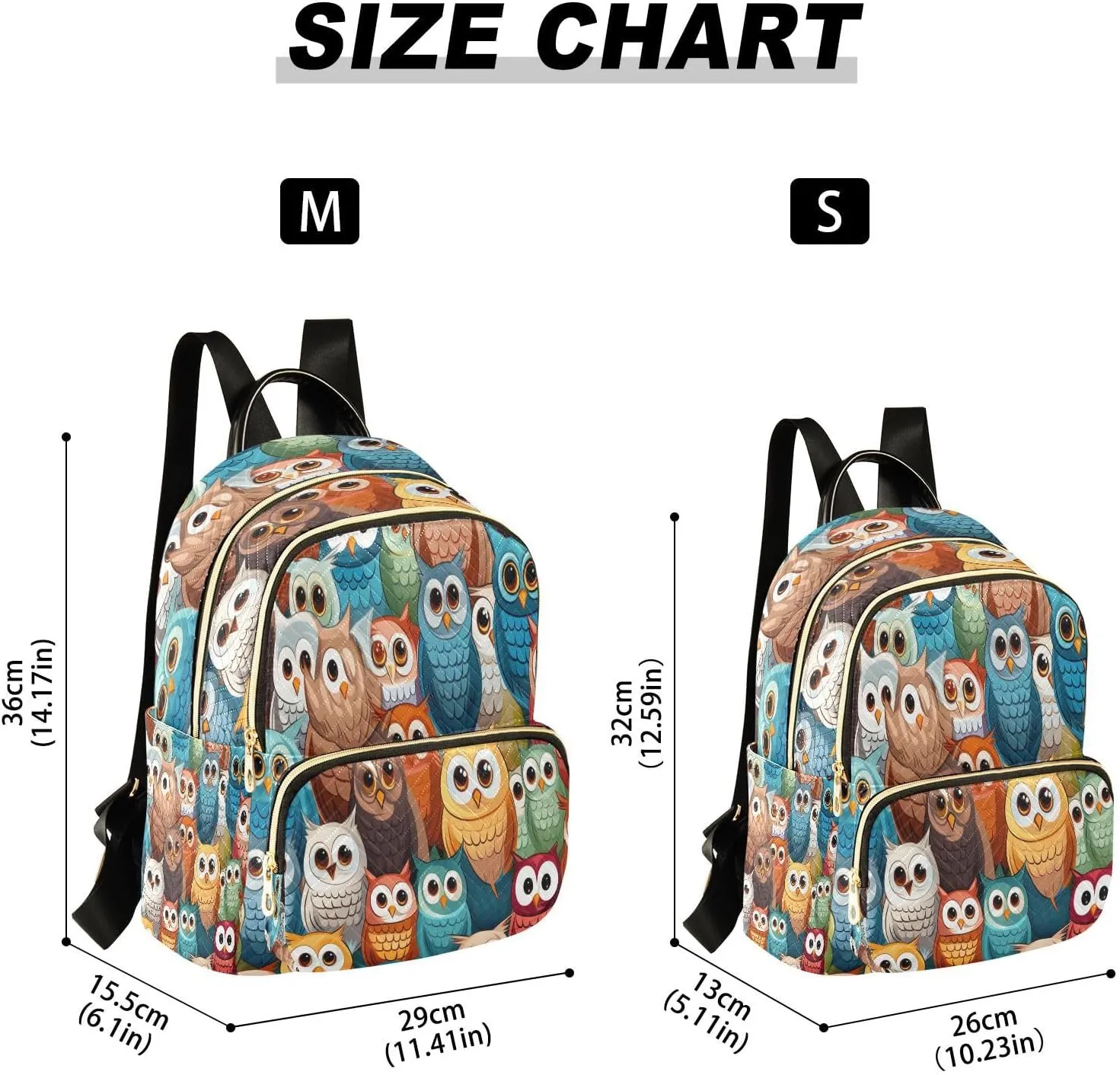 ALAZA Hipster Bird Owl Women Backpack Purse Ladies Fashion Shoulder Bag Daypack Travel Bag 7.5L