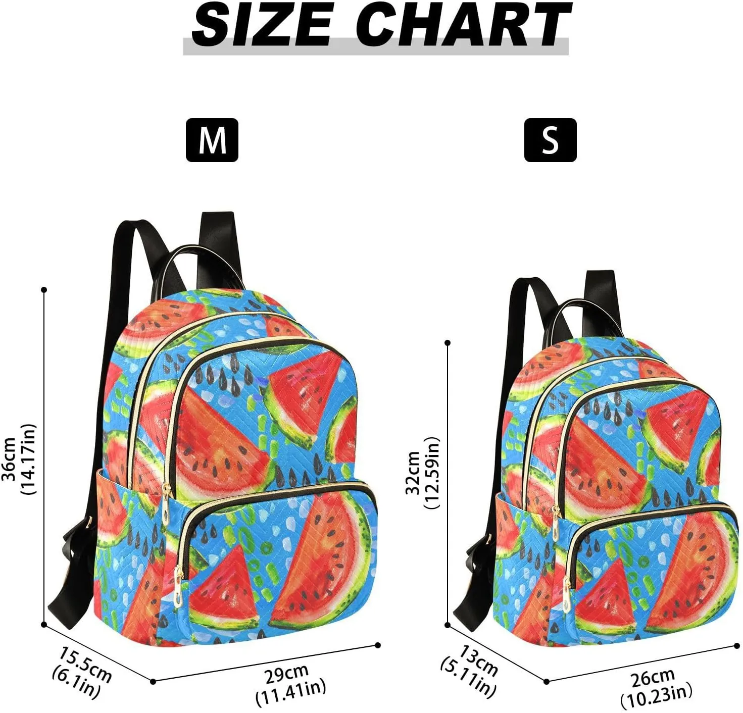 ALAZA Juicy Watercolor Watermelon Women Backpack Purse Shoulder Bag