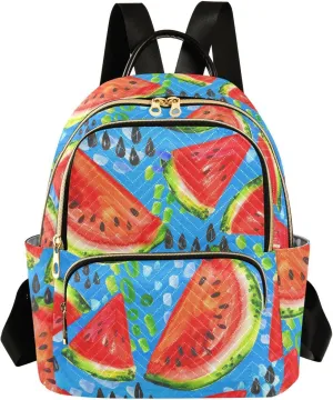 ALAZA Juicy Watercolor Watermelon Women Backpack Purse Shoulder Bag