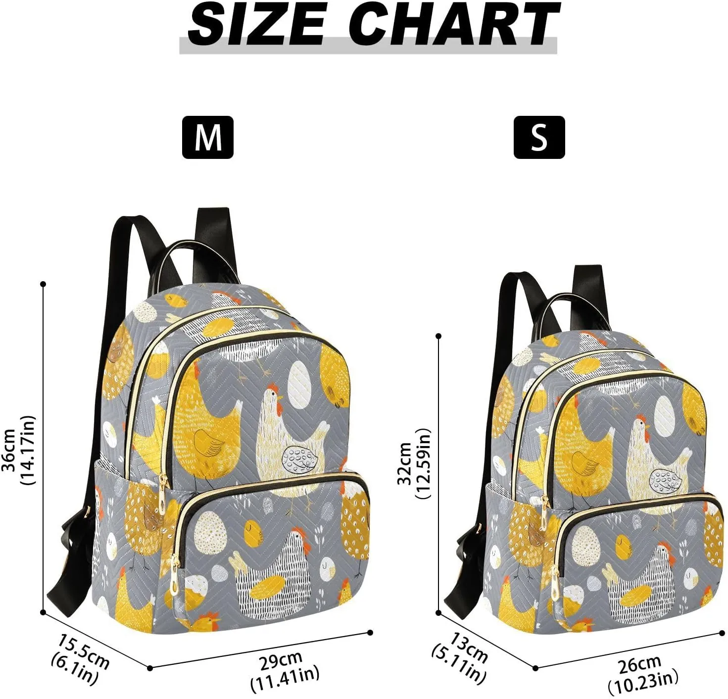 ALAZA Mini Backpack for Women Chicks and Eggs Travel Backpack Purse for Ladies Handbag Shoulder Bag Casual Daypack, M
