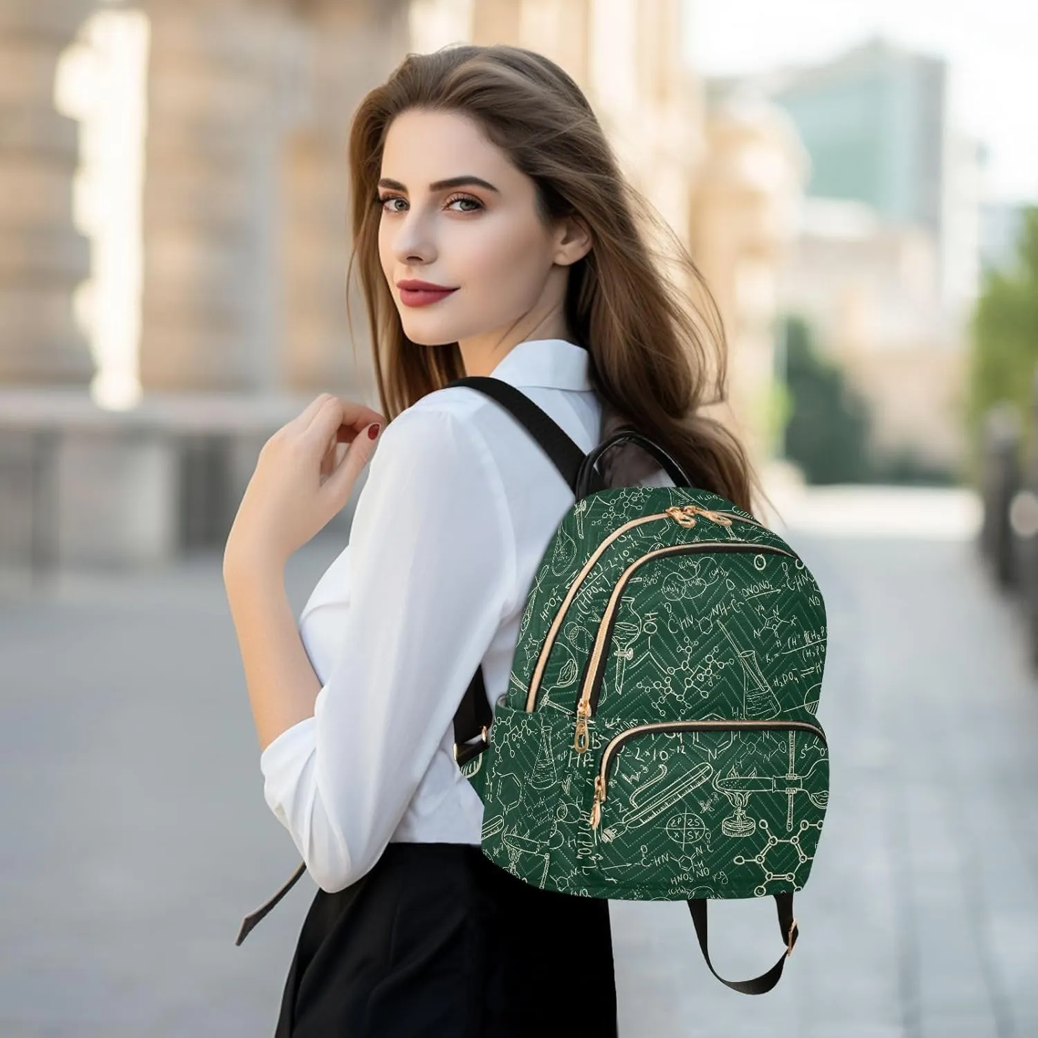 ALAZA Science Chemistry Old Laboratory Women Backpack Purse Shoulder Bag