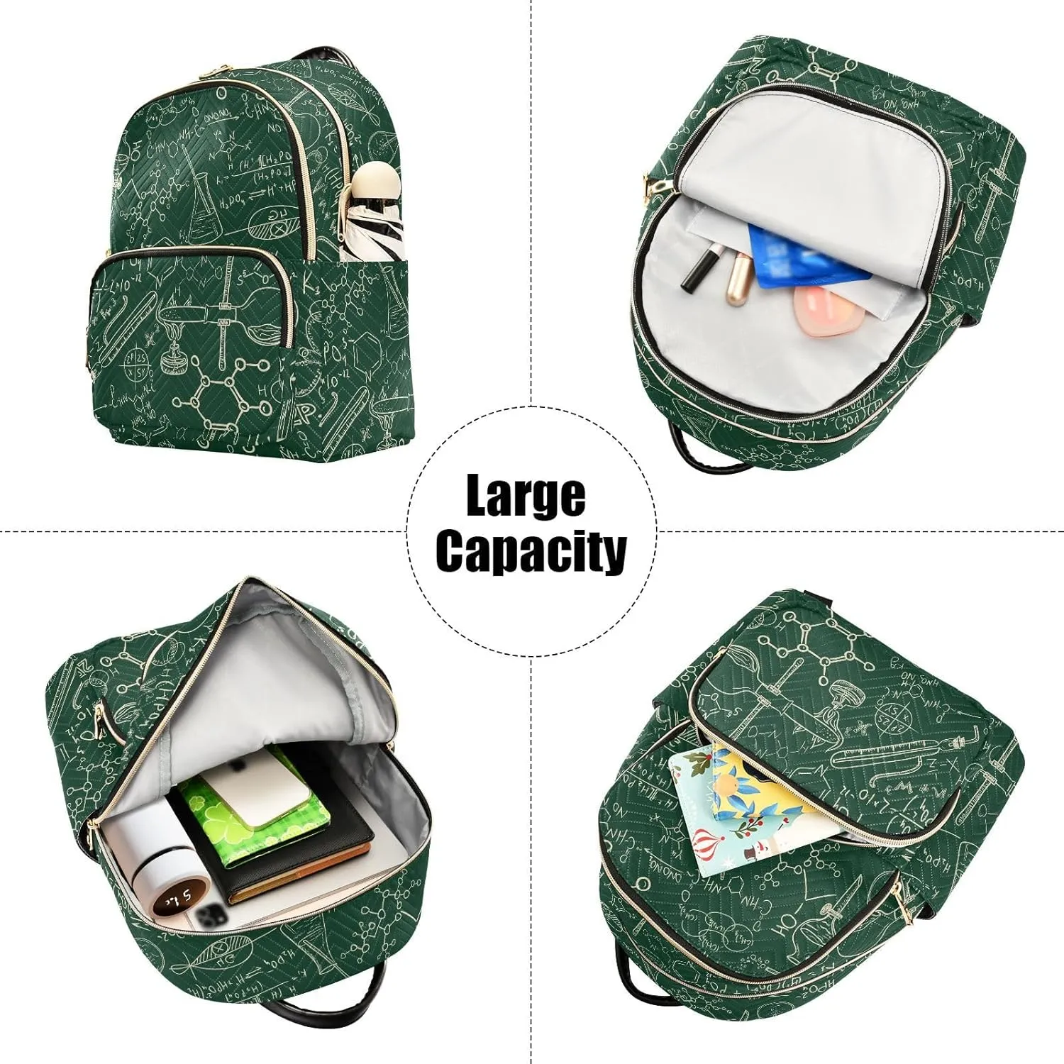 ALAZA Science Chemistry Old Laboratory Women Backpack Purse Shoulder Bag