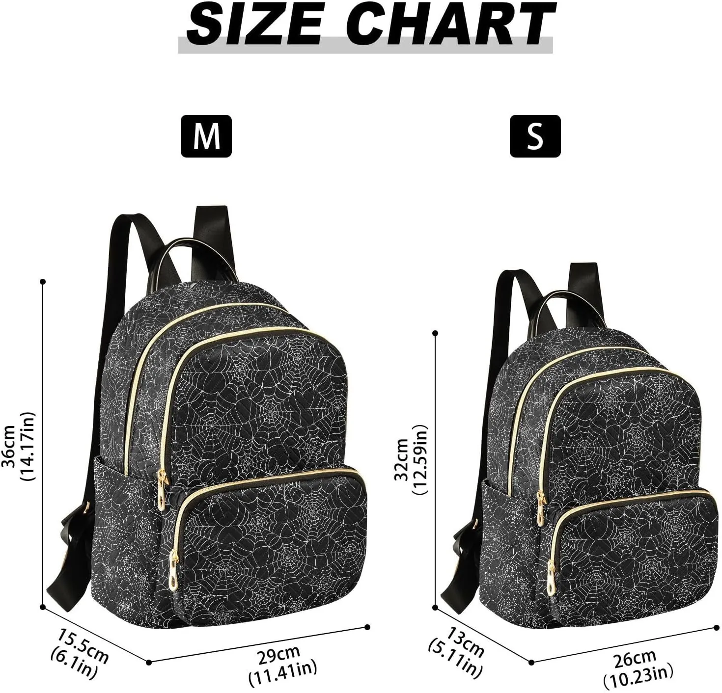 ALAZA Spider Web Black Halloween Women Backpack Purse Ladies Fashion Shoulder Bag Daypack Travel Bag 10L