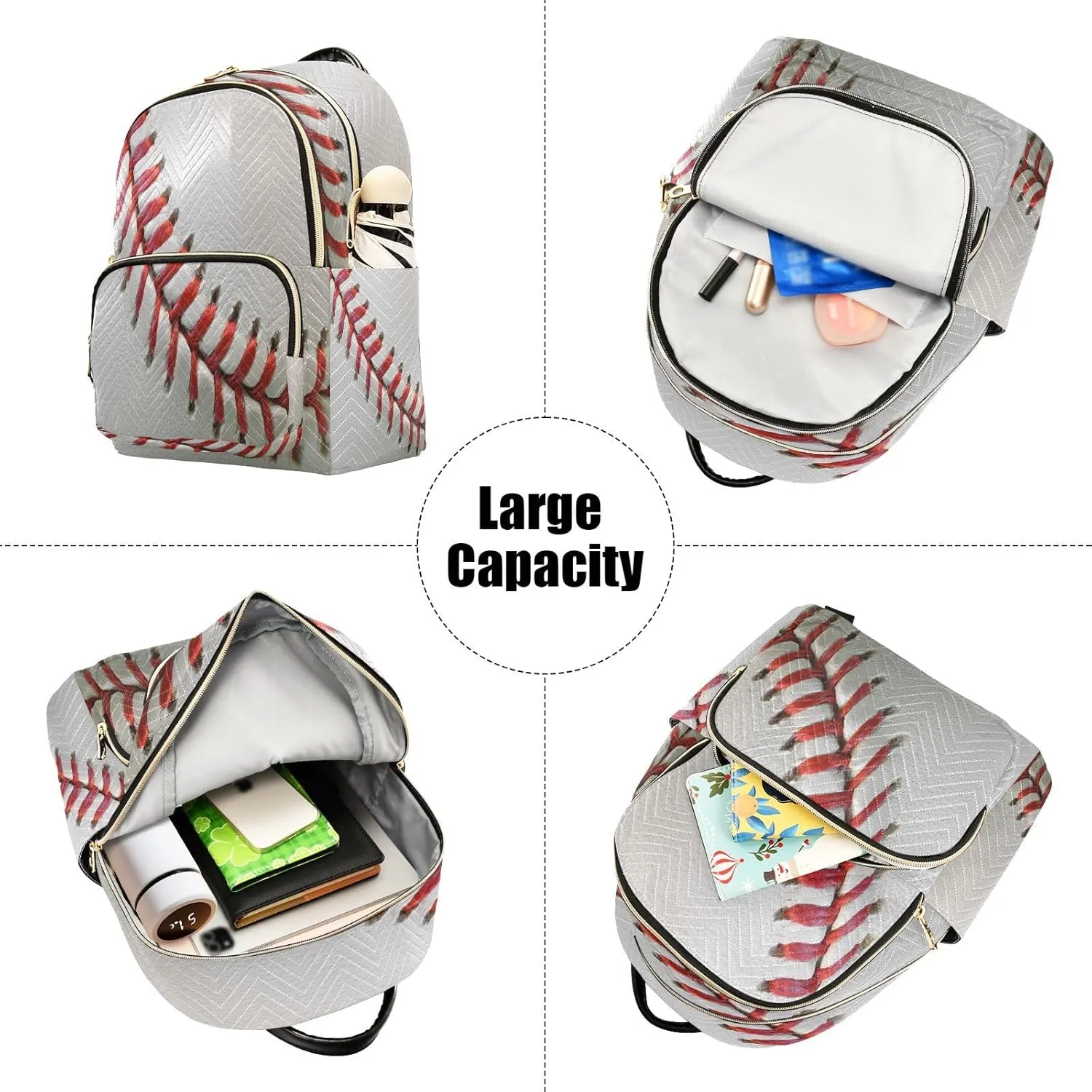 ALAZA Sport Ball Baseball Women Backpack Purse Ladies Fashion Shoulder Bag Daypack Travel Bag 10L