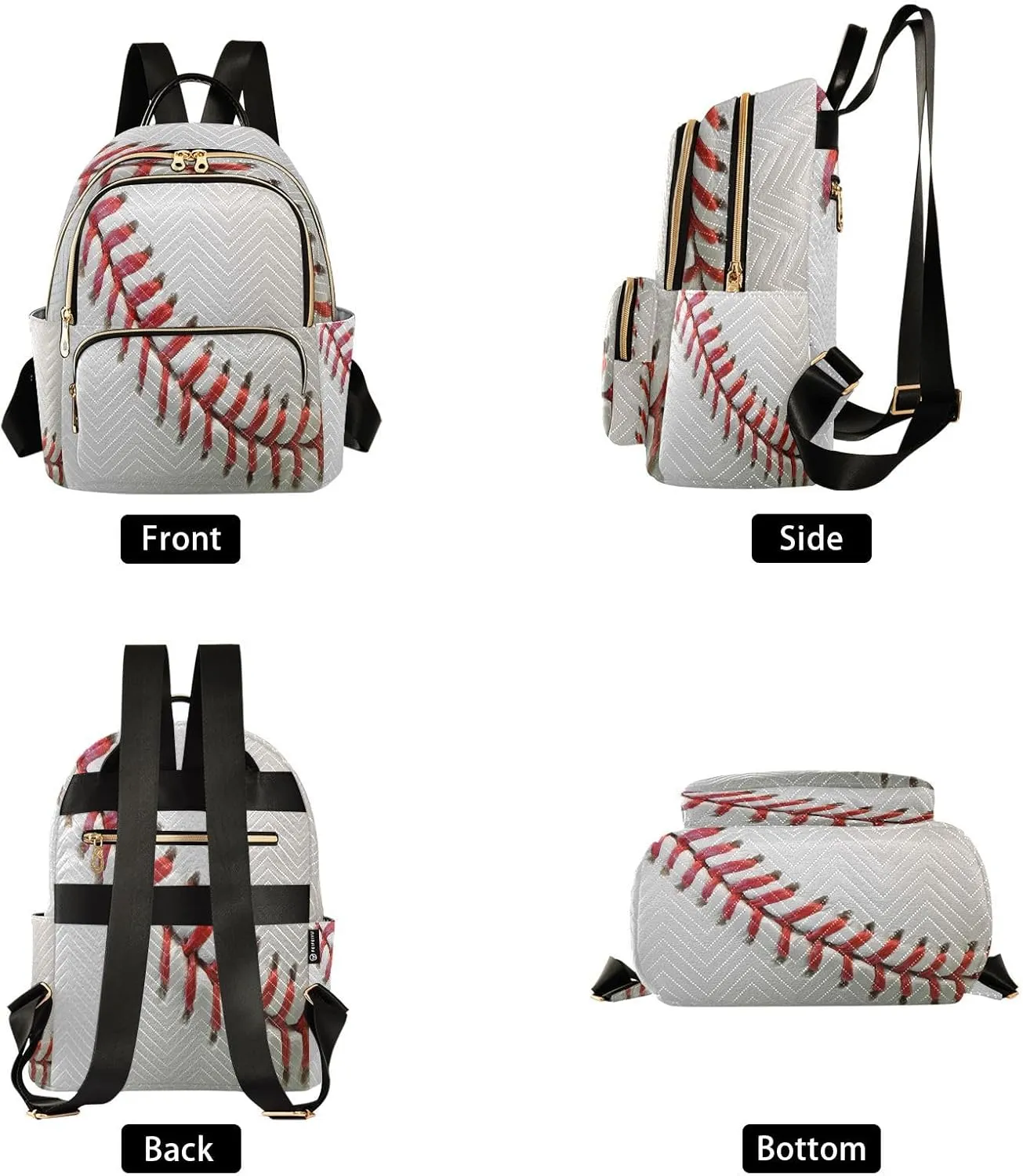 ALAZA Sport Ball Baseball Women Backpack Purse Ladies Fashion Shoulder Bag Daypack Travel Bag 10L