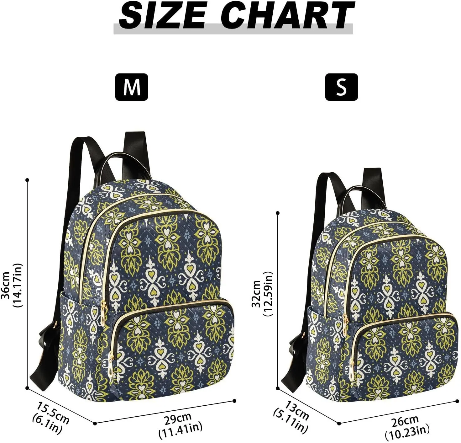 ALAZA Talavera Azulejos Portugal Turkish Ornament Moroccan Tile Mosaic Spanish Porcelain Women Backpack Purse Shoulder Bag