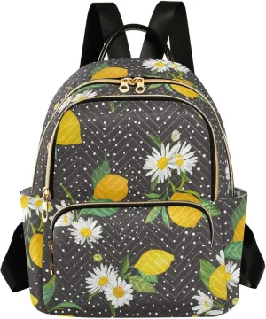 ALAZA Tropic Fruits Leaves Daisy Flowers Women Backpack Purse Shoulder Bag